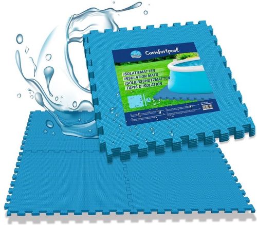 Pool Bodenfliesen - 50 Stück | Extra dick | Isolierung und Schutz | Poolunterlage | Schaumstofffliesen | Spielmatten | Gartenfliesen | Isoliermatten