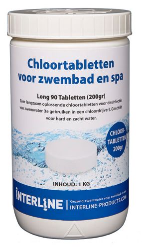 Interline Chlortabletten – Long 90 200 g/1kg