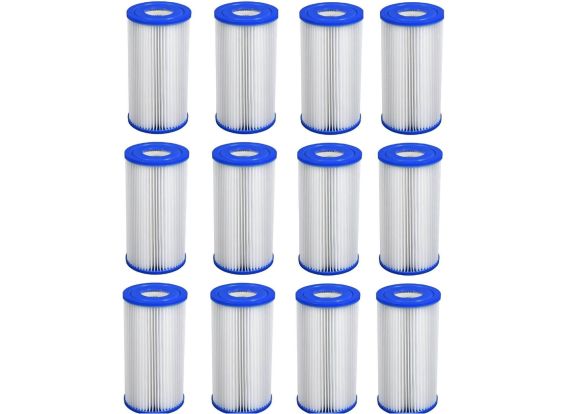 Filterpatrone A - Satz mit 12 Stück | Für Intex und Bestway Filterpumpen