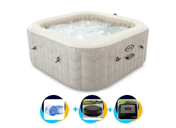 Intex aufblasbarer Whirlpool | 6-Sitzer Chevron Deluxe