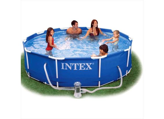 Intex Pool rund 305 x 76 | Metallrahmen mit Filterpumpe