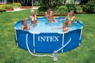 Intex Metal Frame Pool 366 x 76 mit Filterpumpe