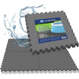 Comfortpool Pool Bodenfliesen Grau - 20 Stück | Isolierung und Schutz | Pool Unterlage | 50 x 50 cm