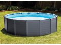 Intex Schwimmbad Graphit Platte 478 x 124 cm | Rund