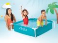 Kinderschwimmbecken mit Rahmen - blau