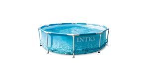 Intex Pool rund 305 x 76 | Beachside Metallrahmen mit Filterpumpe