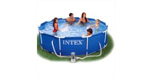 Intex Pool rund 305 x 76 | Metallrahmen mit Filterpumpe