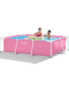 Intex Pool 220 x 150 x 60 - rosa | Rechteckiger Rahmenpool