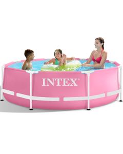 Intex Metal Frame zwembad 244 x 76 cm - roze
