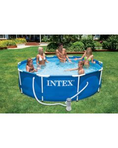 Intex Metal Frame Pool 366 x 76 mit Filterpumpe