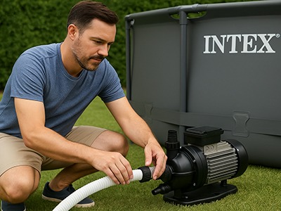 Intex zwembad met filterpomp Flowboost zwembadpomp