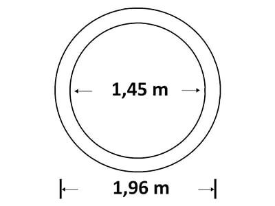 Aufblasbarer 4-Personen Whirlpool - Abmessungen Aufblasbarer 4-Personen Whirlpool - Abmessungen
